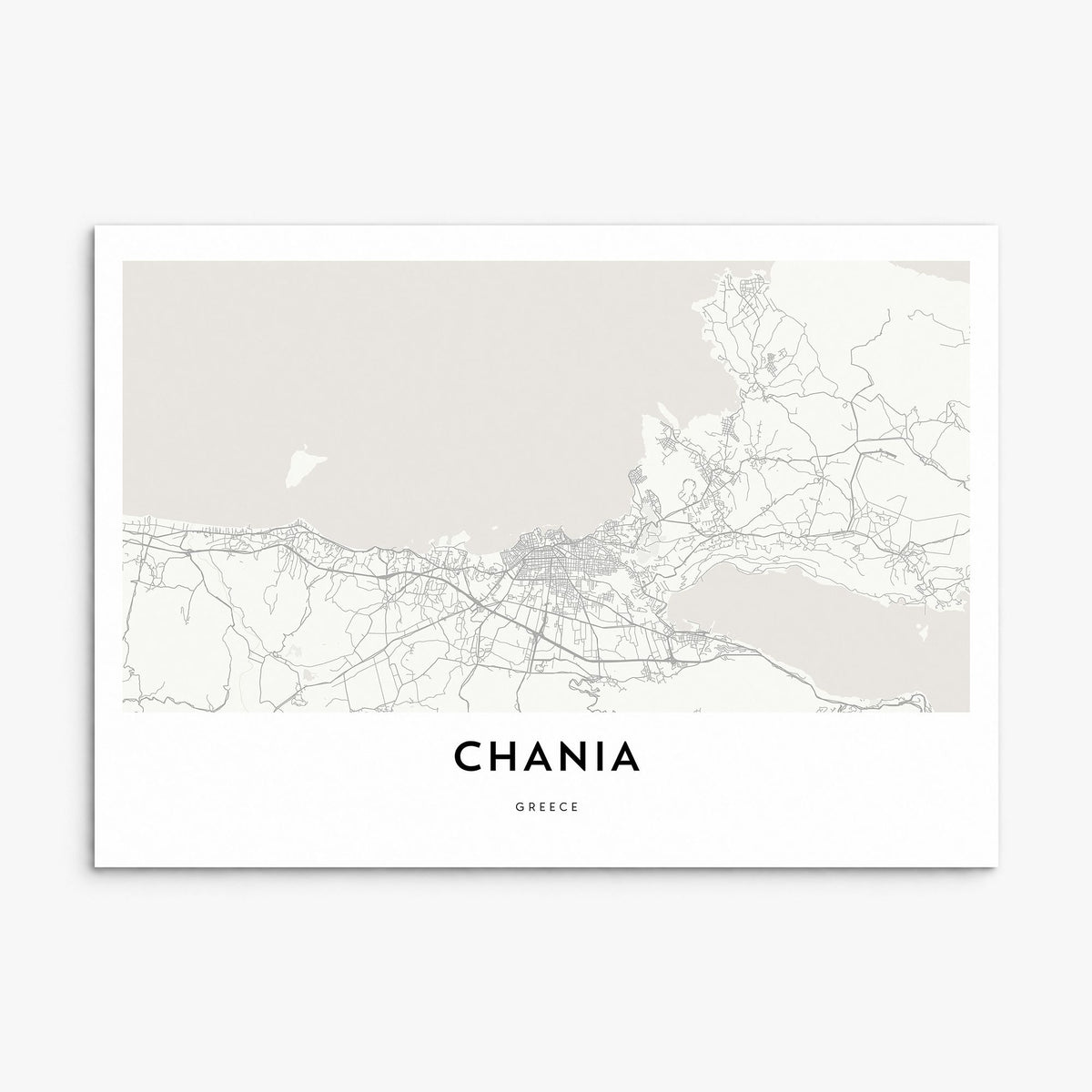 Chania Map Poster, print only (unframed)