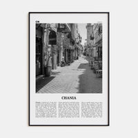 Chania Poster None / 8x12 in Nbourhood Travel B&W Poster