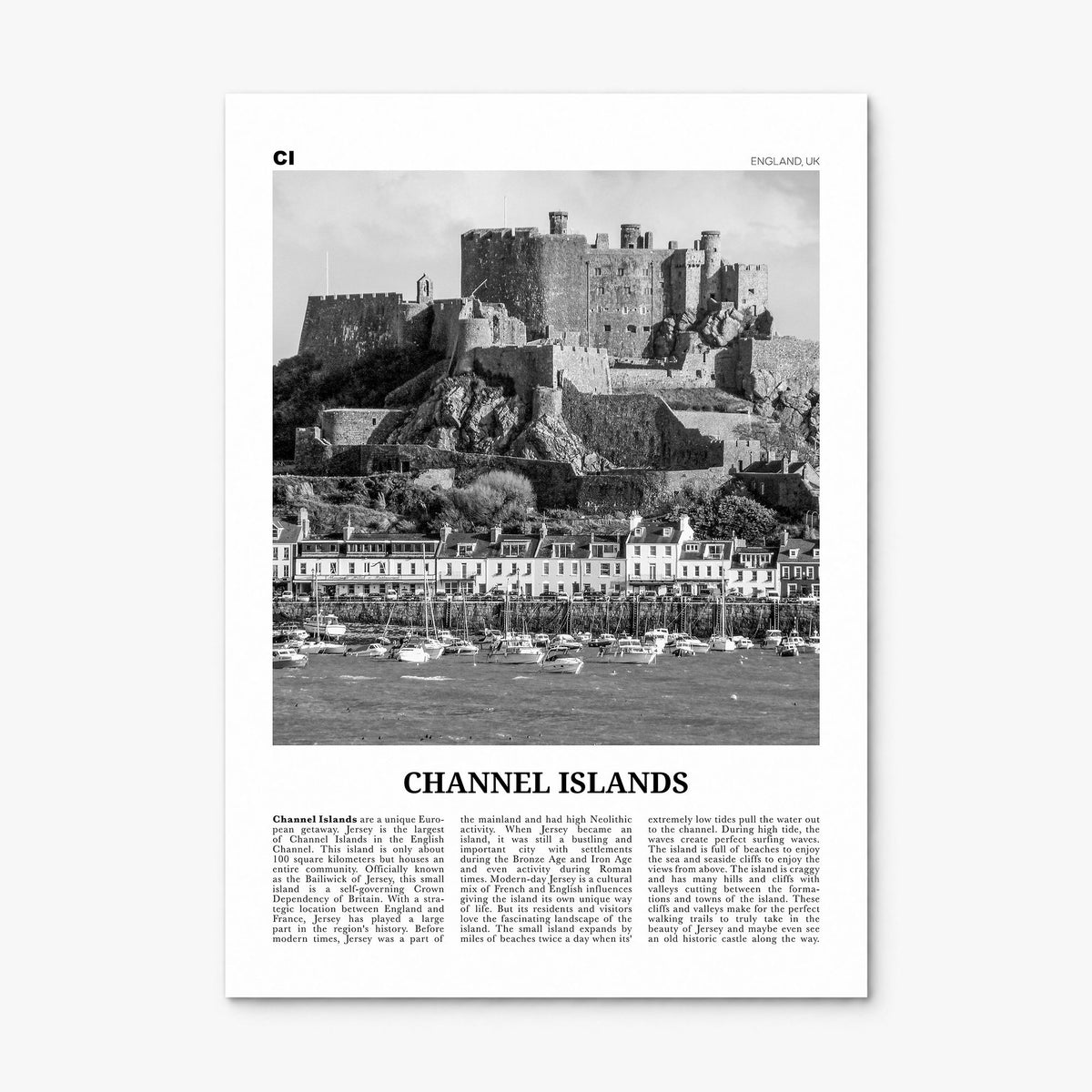 Channel Islands, England Newspaper No 1 Poster, print only (unframed)