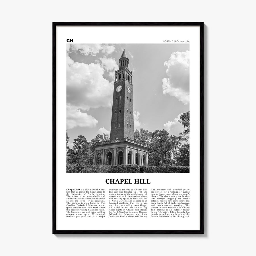 Chapel Hill Newspaper Poster, framed poster mockup