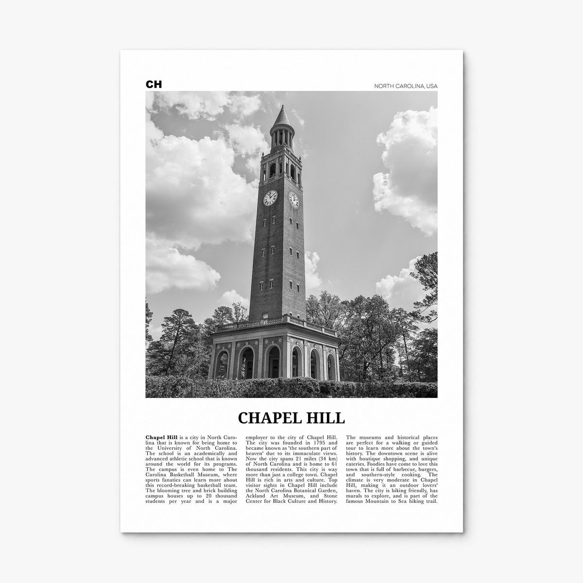 Chapel Hill Newspaper Poster, print only (unframed)
