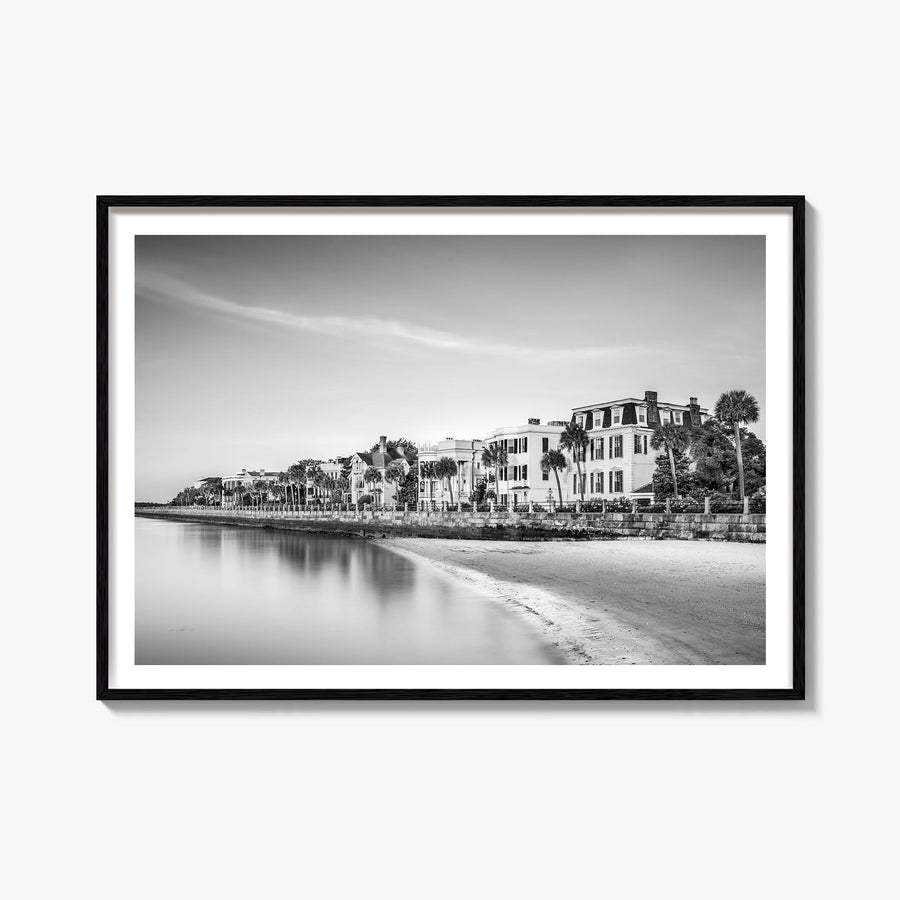 Charleston, South Carolina black & white photo poster of South Carolina, USA – horizontal wall art, unframed print shown in i