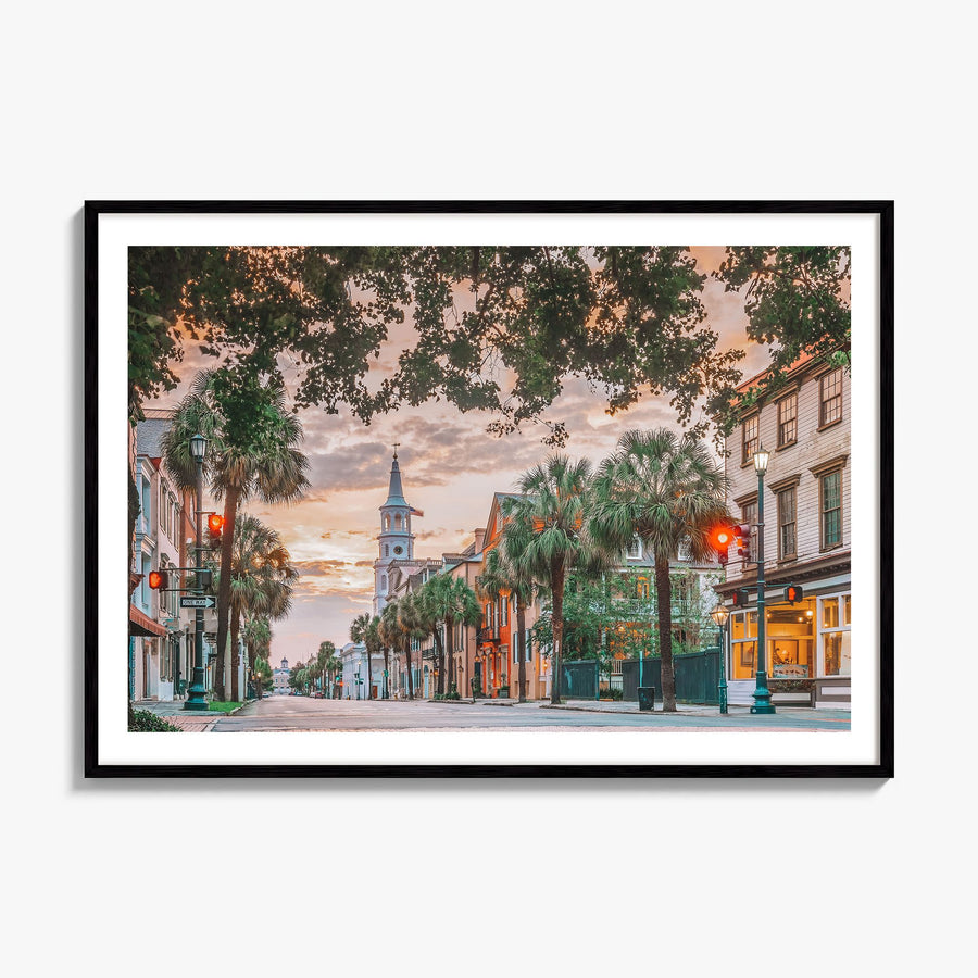 Charleston, South Carolina Photo Poster, framed poster mockup, white border