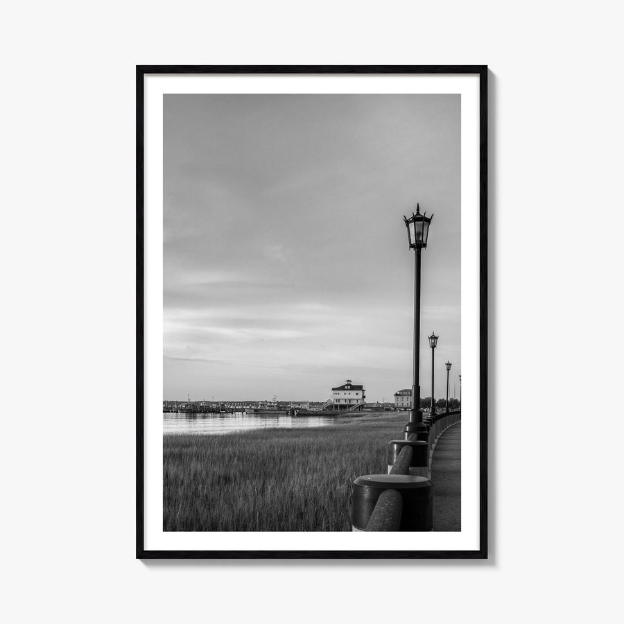 Charleston, South Carolina no. 1 black & white photo poster of South Carolina, USA – vertical wall art, unframed print shown 