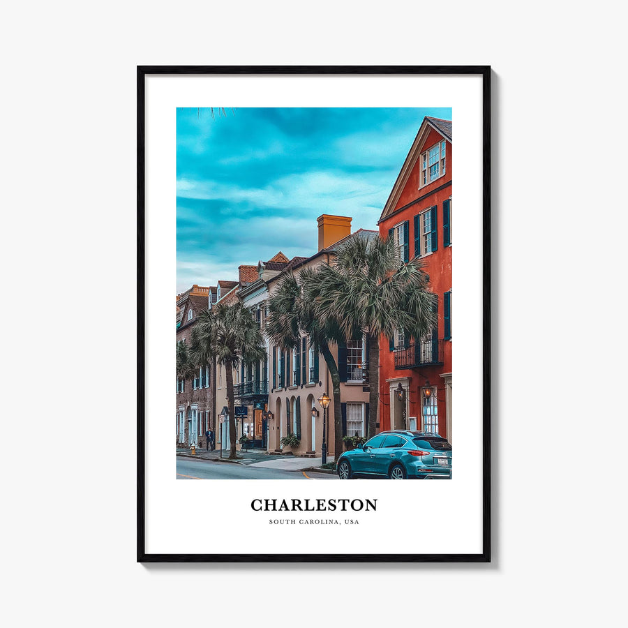 Charleston, South Carolina no. 1 colorful classic poster of South Carolina, USA – vertical wall art, unframed print shown in 