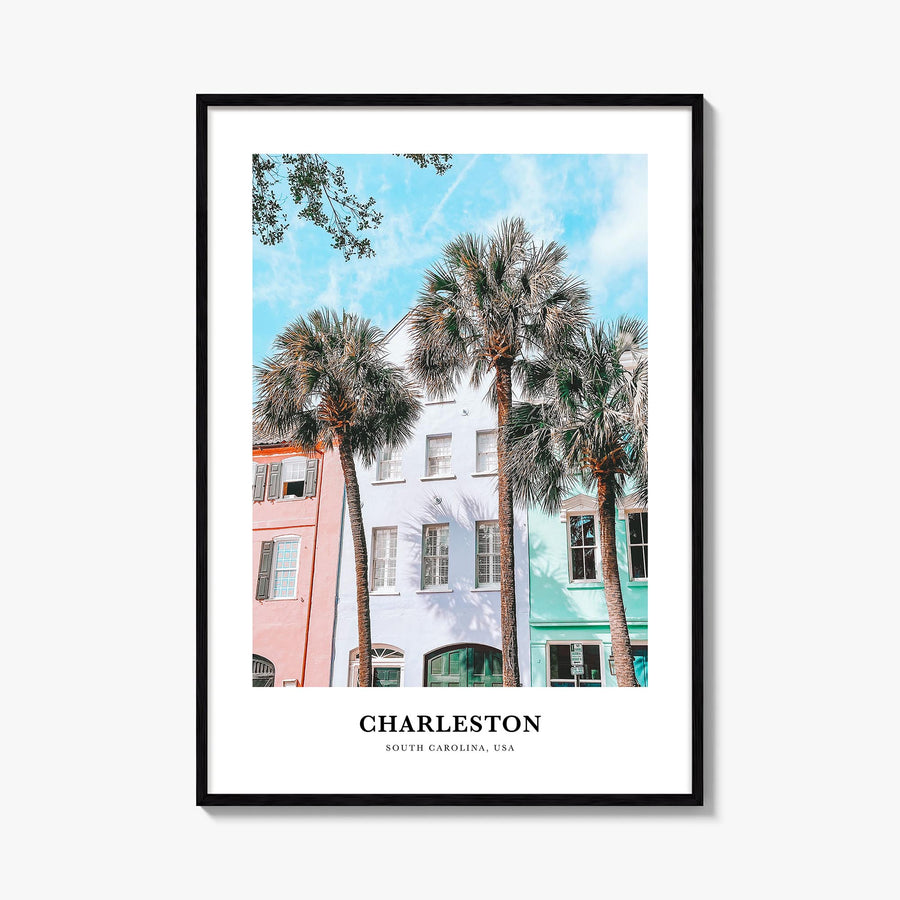 Charleston, South Carolina no. 2 colorful classic poster of South Carolina, USA – vertical wall art, unframed print shown in 