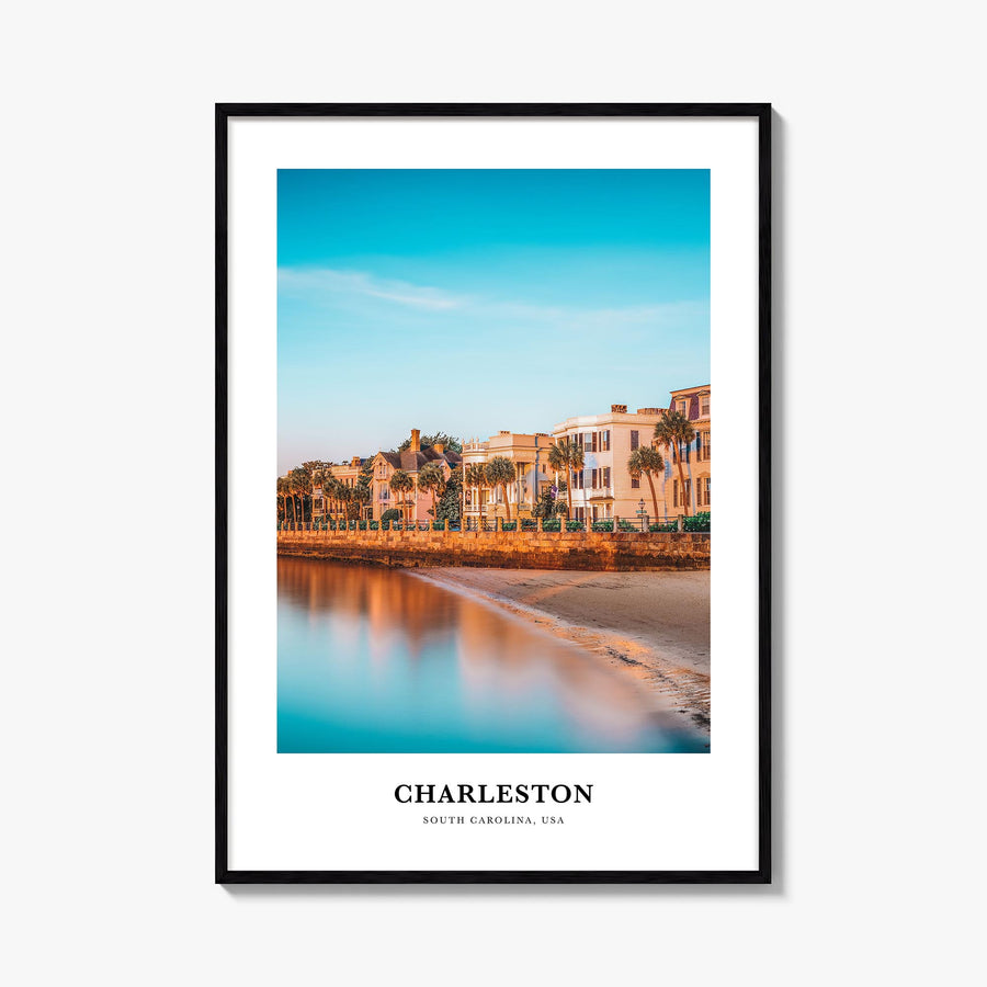 Charleston, South Carolina no. 3 colorful classic poster of South Carolina, USA – vertical wall art, unframed print shown in 