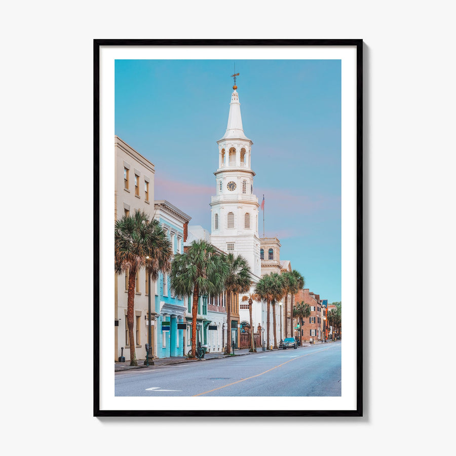 Charleston, South Carolina Photo Poster, framed poster mockup, white border