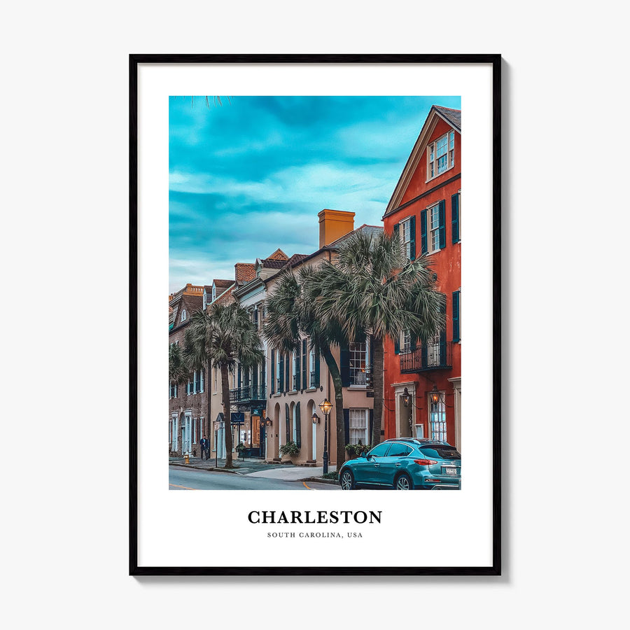 Charleston, South Carolina Classic No 1 Poster, framed poster mockup