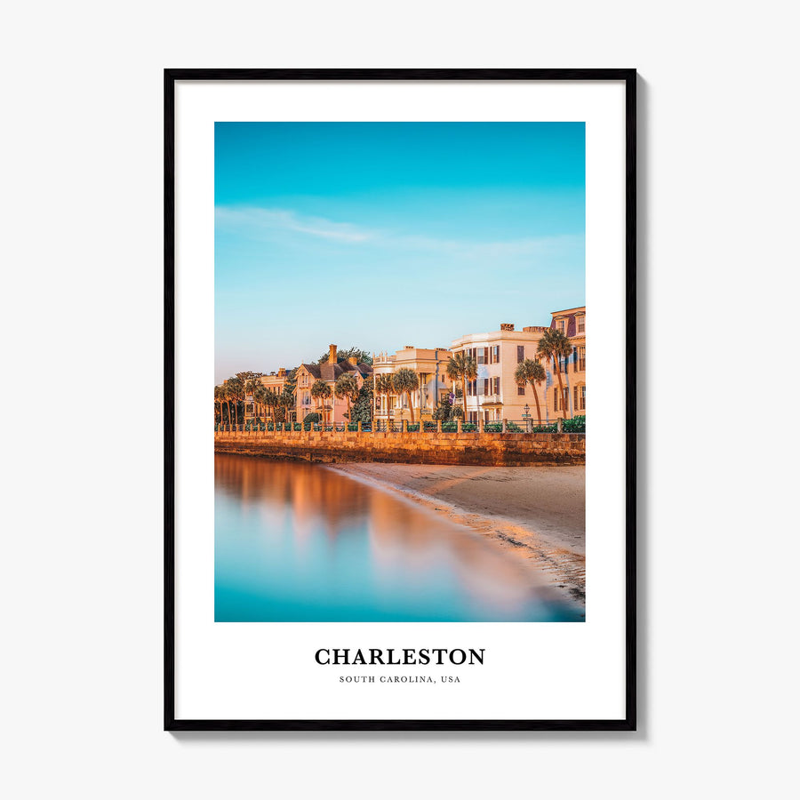 Charleston, South Carolina Classic No 3 Poster, framed poster mockup