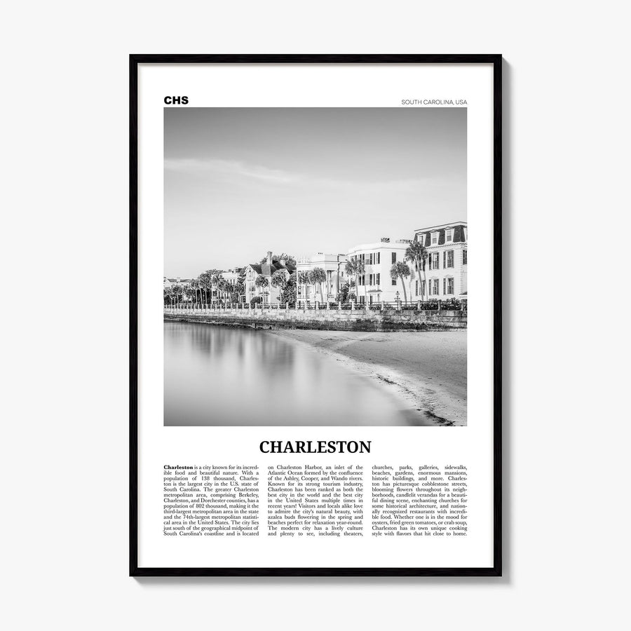 Charleston, South Carolina Newspaper No 1 Poster, framed poster mockup