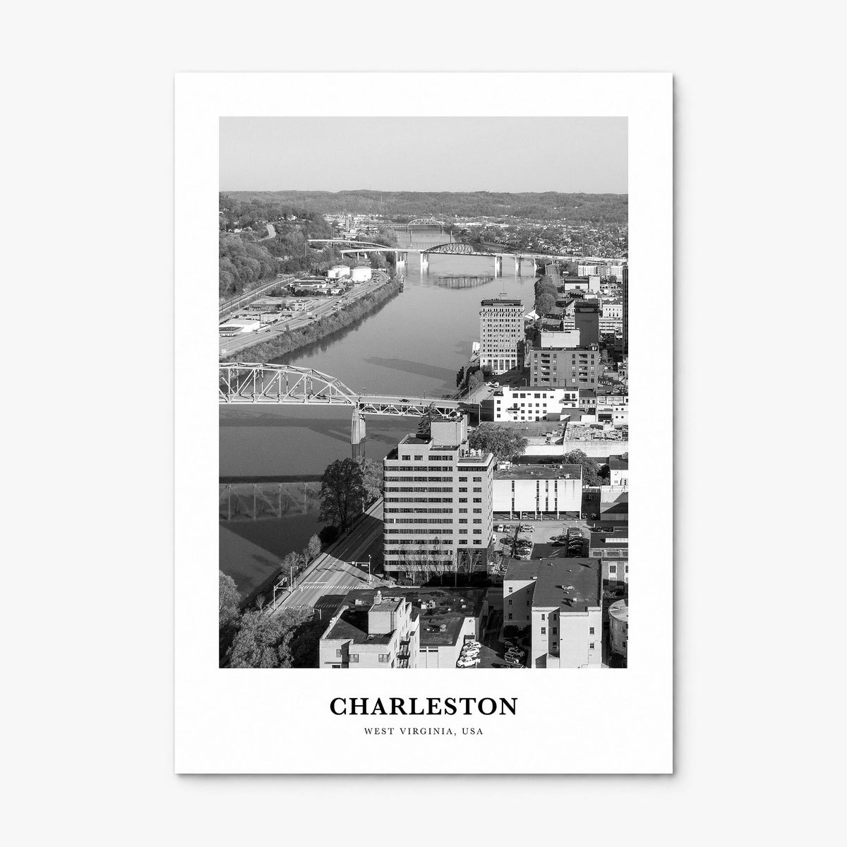 Charleston, West Virginia Classic Poster, print only (unframed)