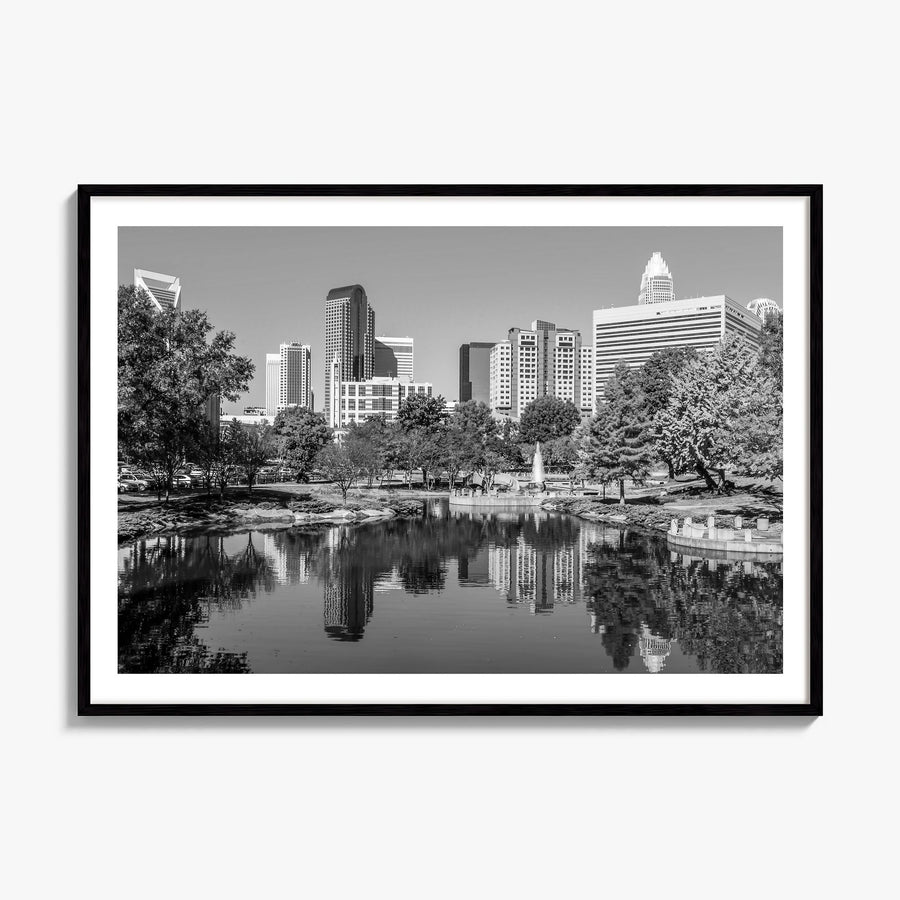 Charlotte Photo Poster, framed poster mockup, white border