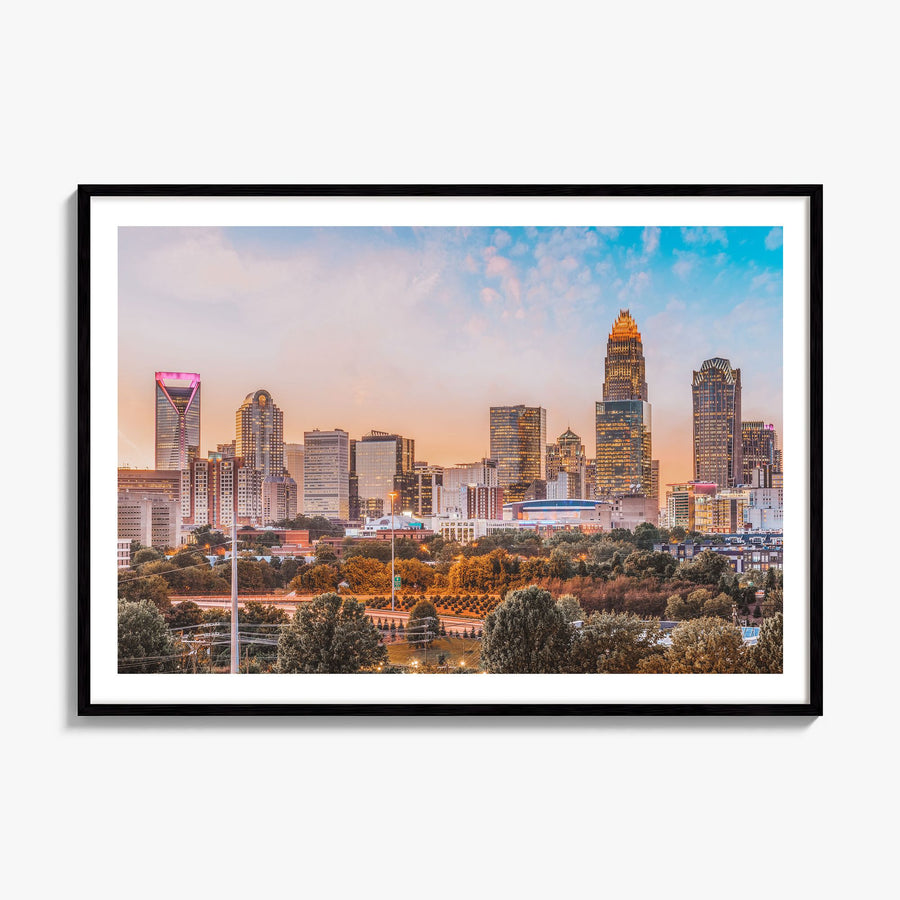 Charlotte Photo Poster, framed poster mockup, white border