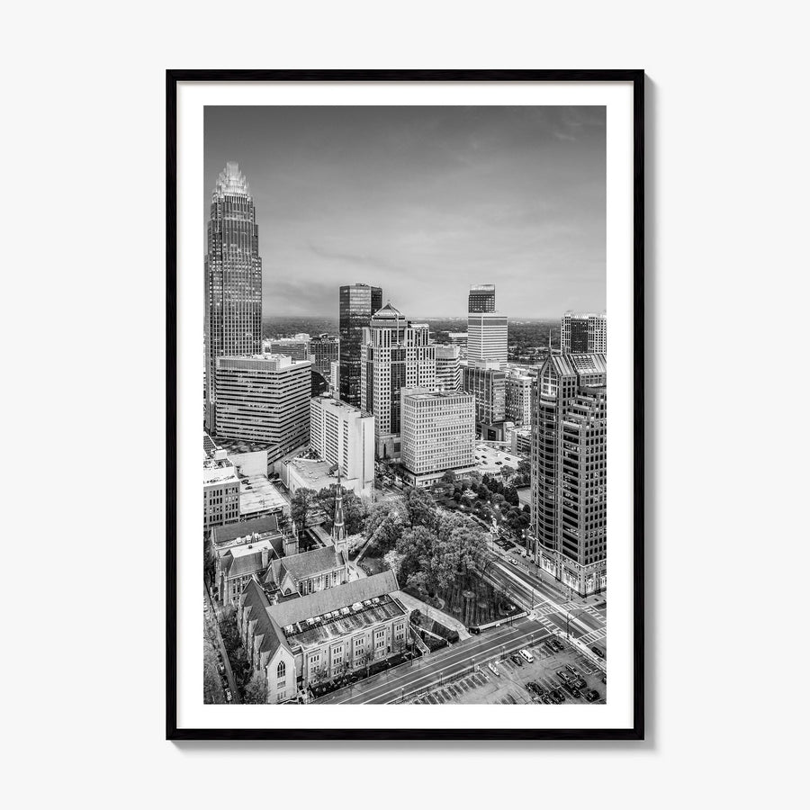 Charlotte Photo No 1 Poster, framed poster mockup, white border