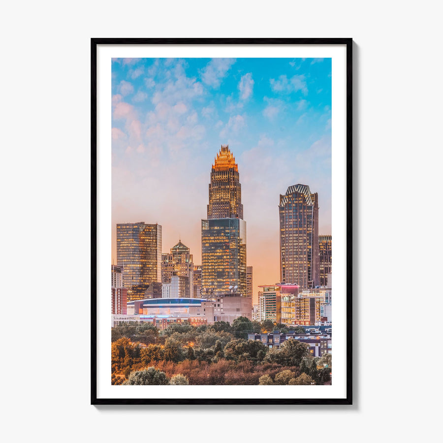Charlotte Photo No 1 Poster, framed poster mockup, white border