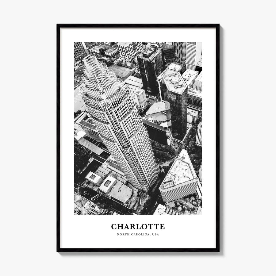 Charlotte Classic No 1 Poster, framed poster mockup