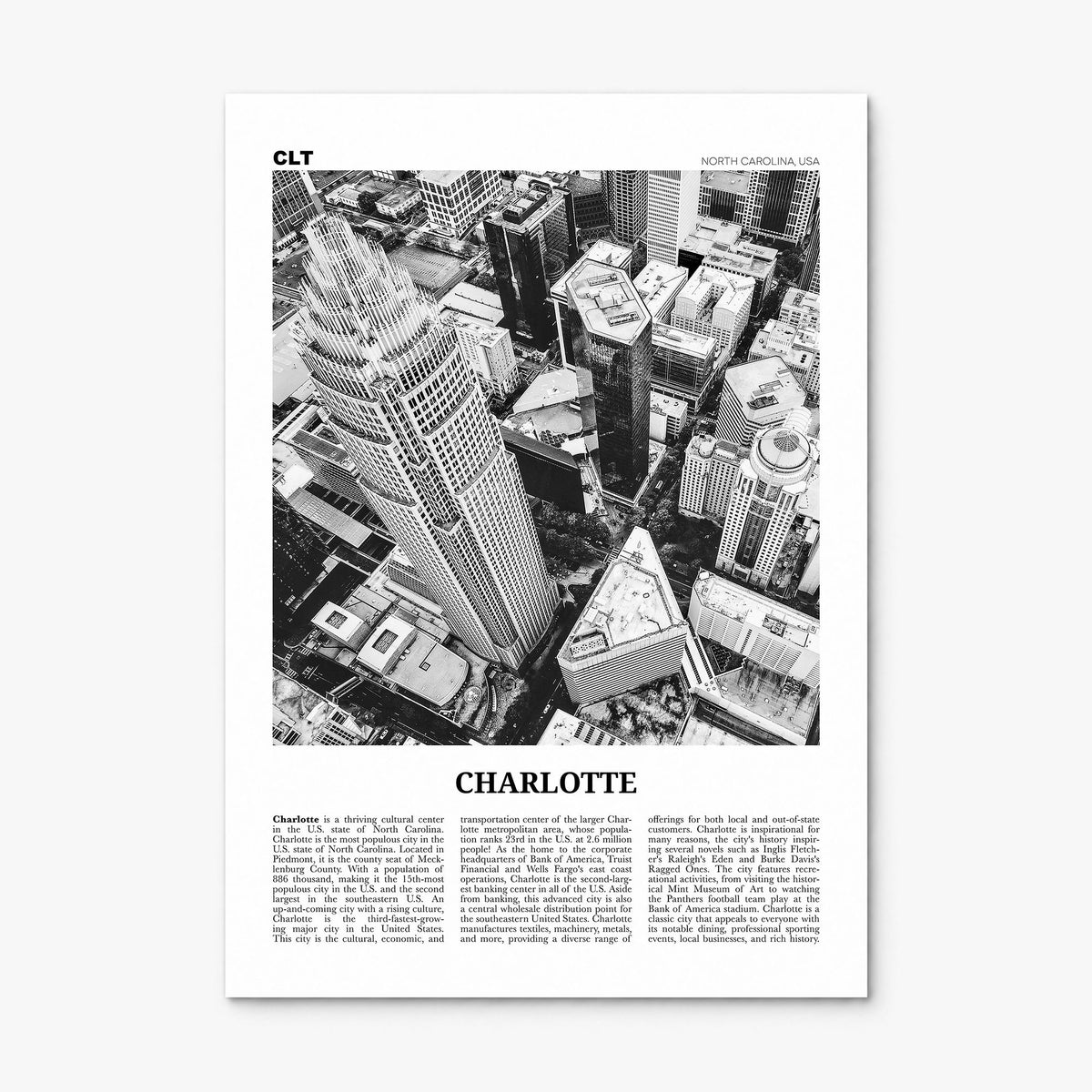 Charlotte Newspaper No 1 Poster, print only (unframed)