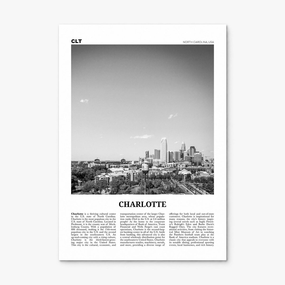 Charlotte Newspaper No 2 Poster, print only (unframed)