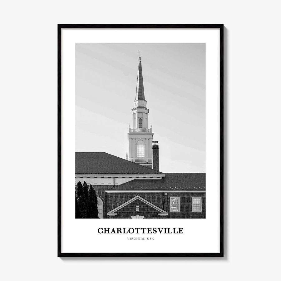 Charlottesville Classic Poster, framed poster mockup