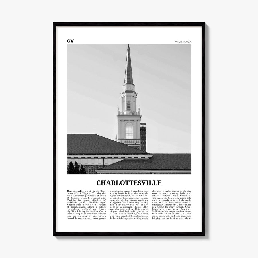 Charlottesville Newspaper No 1 Poster, framed poster mockup