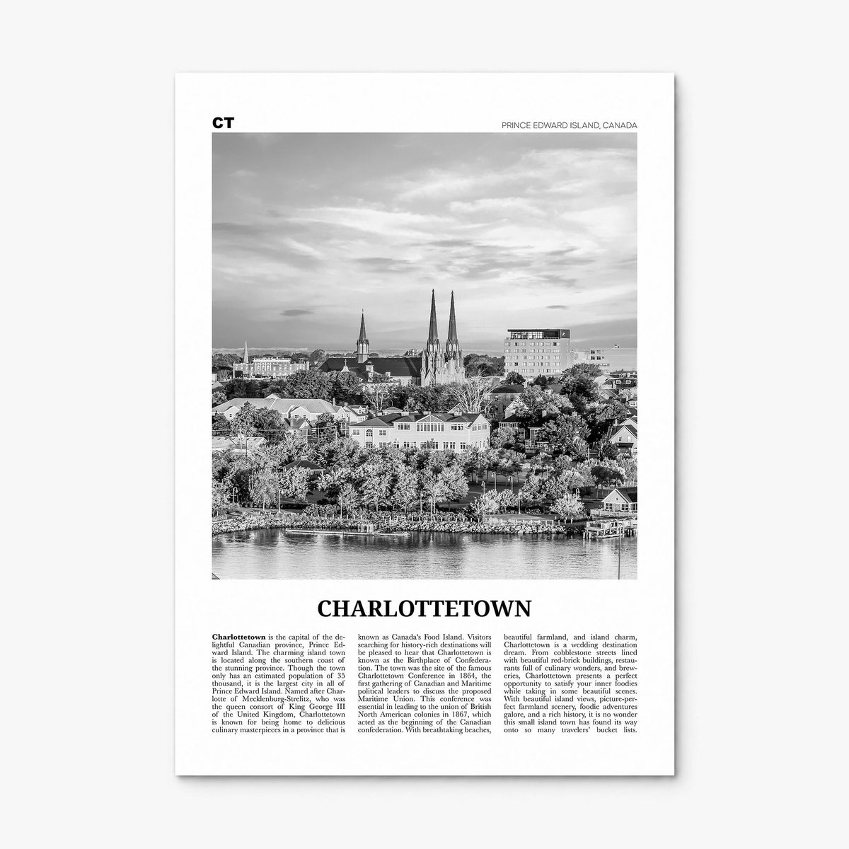 Charlottetown Newspaper Poster, print only (unframed)