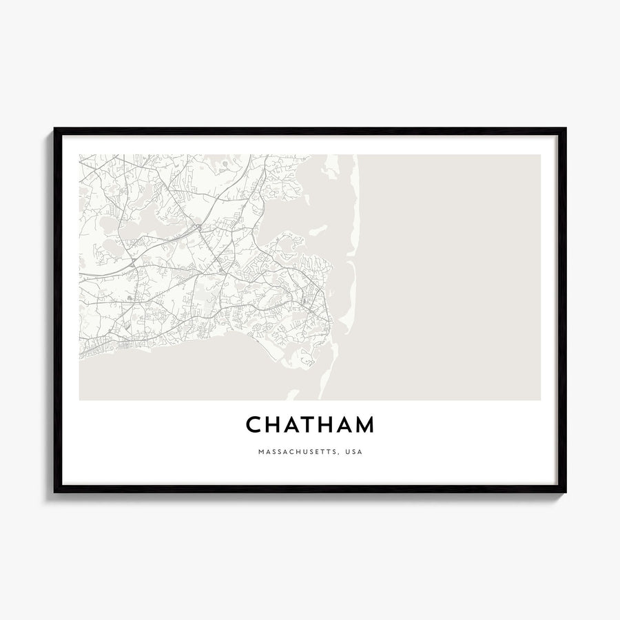 Chatham Map Poster, framed poster mockup