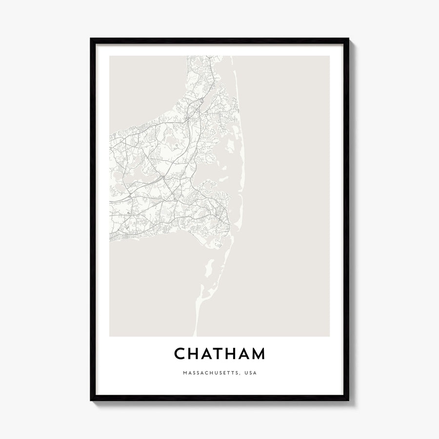 Chatham Map Poster, framed poster mockup