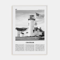 Chatham Poster White Wood / 8x12 in Nbourhood Travel B&W Poster