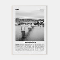 Chattanooga No 2 Poster White Wood / 8x12 in Nbourhood Travel B&W Poster