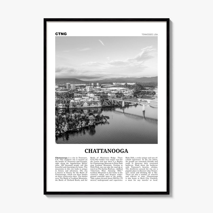 Chattanooga Newspaper No 1 Poster, framed poster mockup
