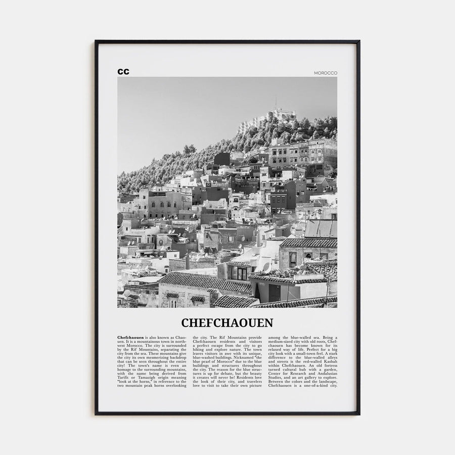 Chefchaouen Poster None / 8x12 in Nbourhood Travel B&W Poster