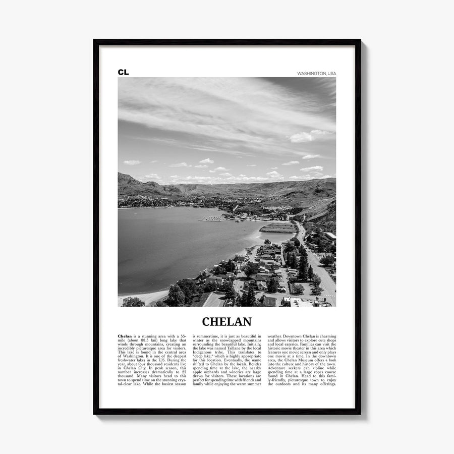 Chelan Newspaper Poster, framed poster mockup
