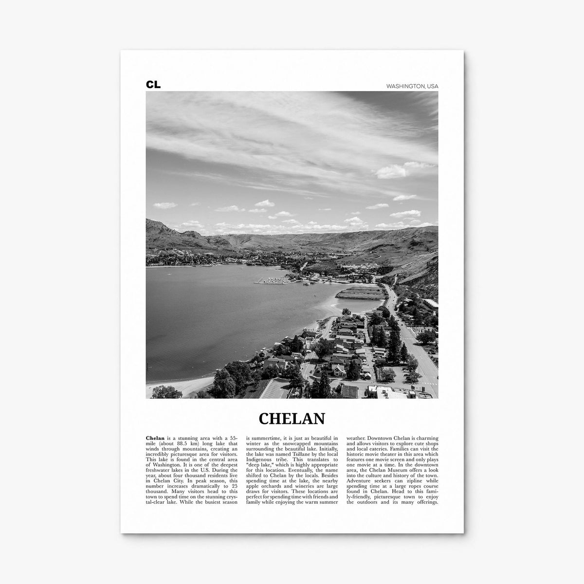 Chelan Newspaper Poster, print only (unframed)