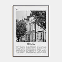 Chelsea, London Poster None / 8x12 in Nbourhood Travel B&W Poster