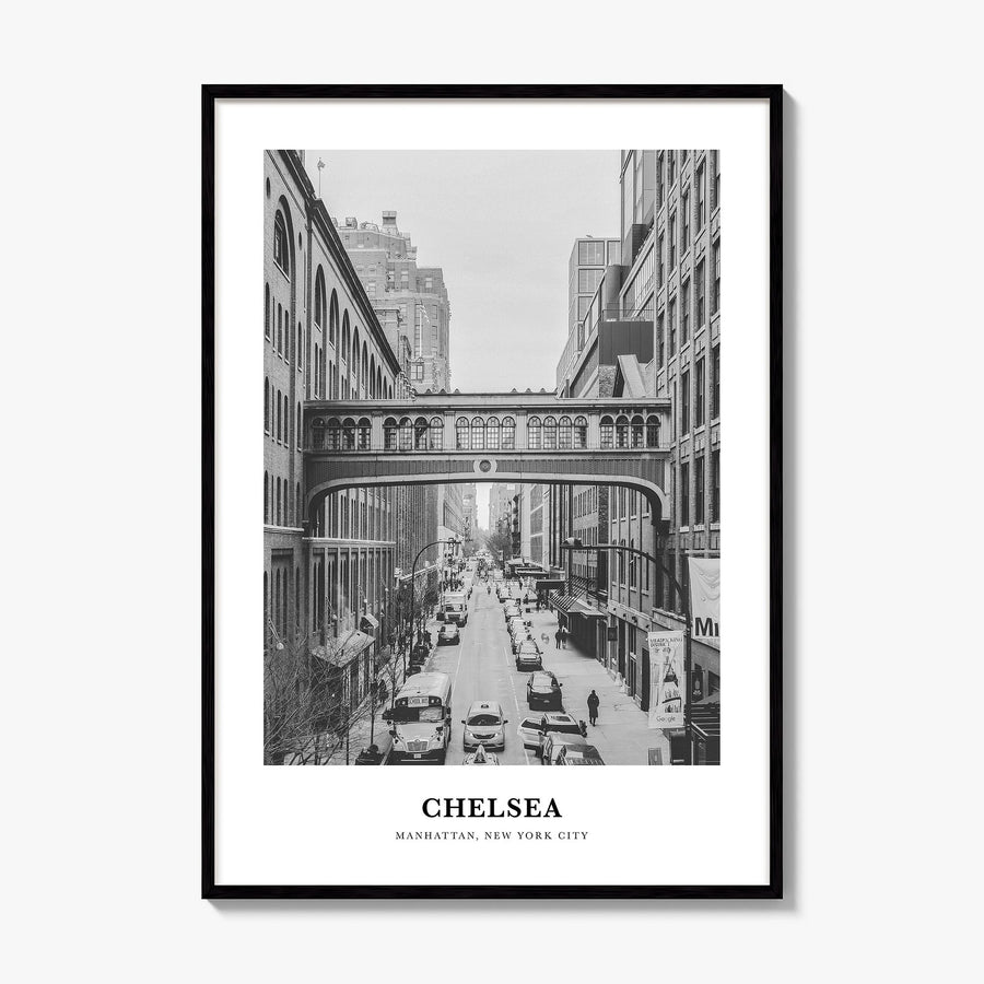 Chelsea, New York Classic Poster, framed poster mockup