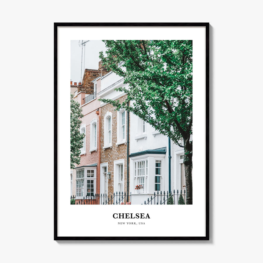 Chelsea, New York Classic Poster, framed poster mockup
