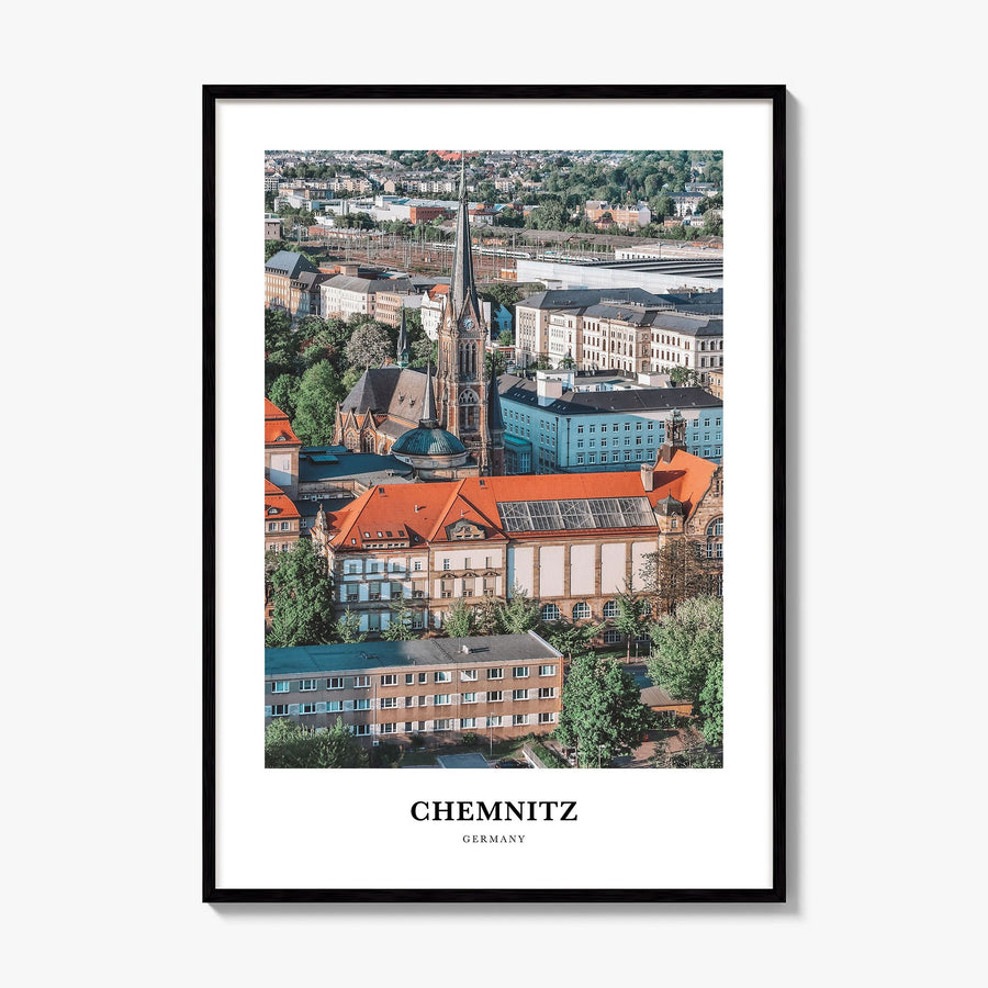Chemnitz Classic Poster, framed poster mockup