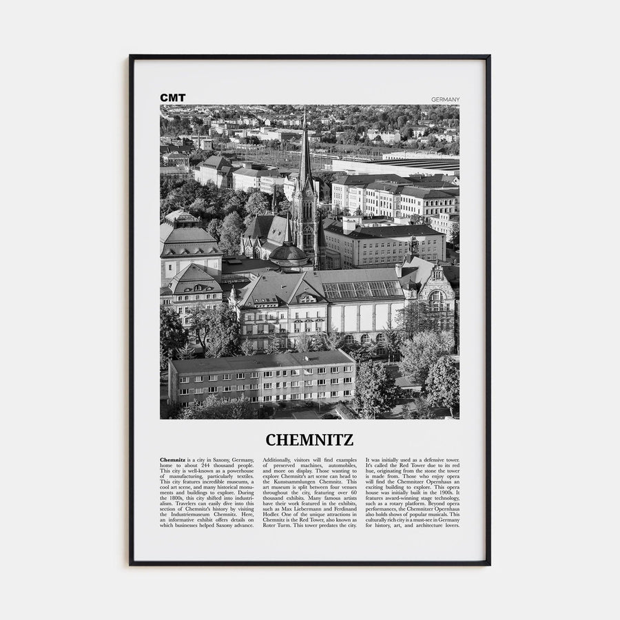 Chemnitz Poster None / 8x12 in Nbourhood Travel B&W Poster