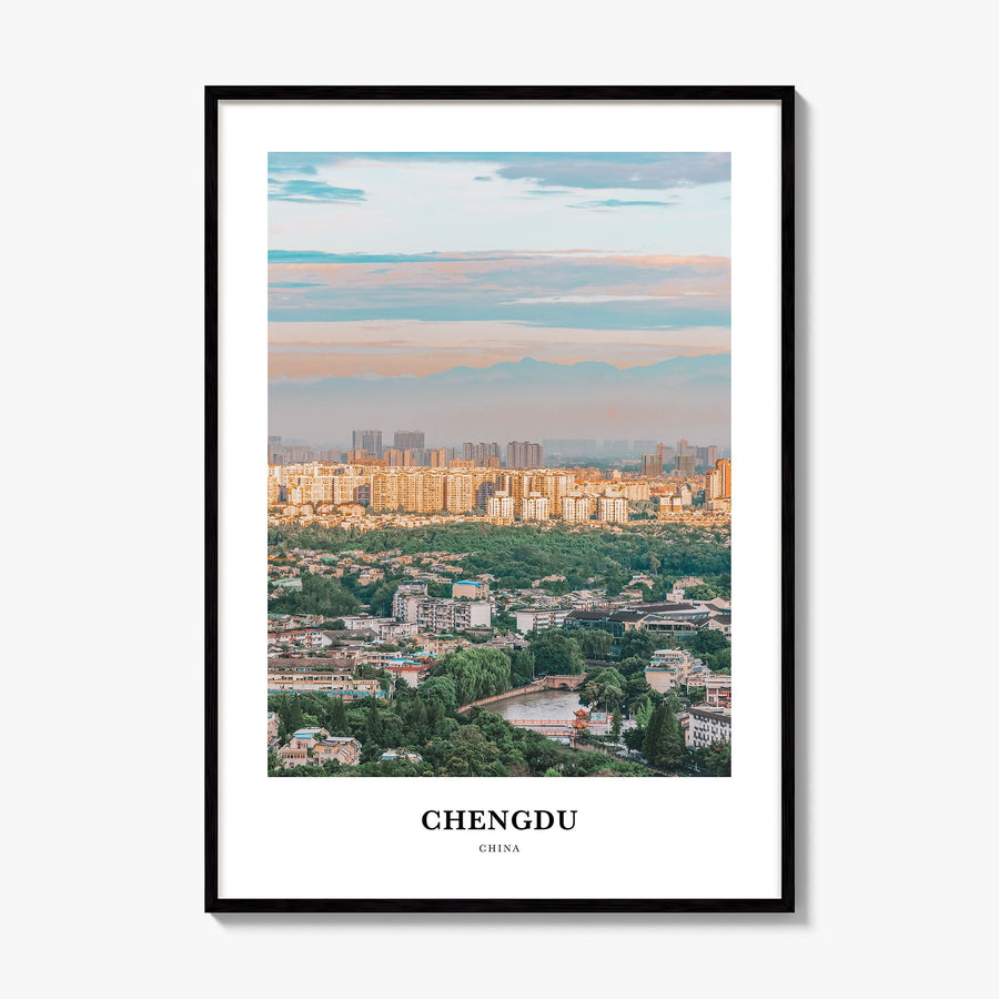 Chengdu Classic No 2 Poster, framed poster mockup