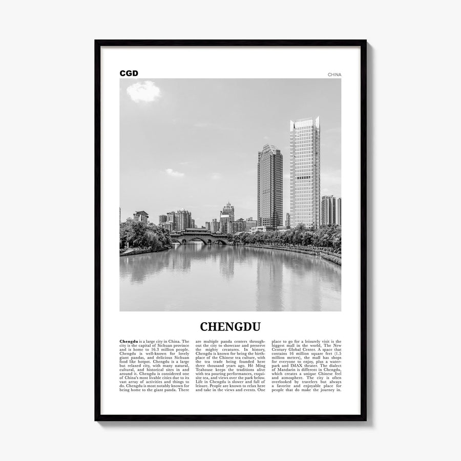 Chengdu Newspaper Poster, framed poster mockup
