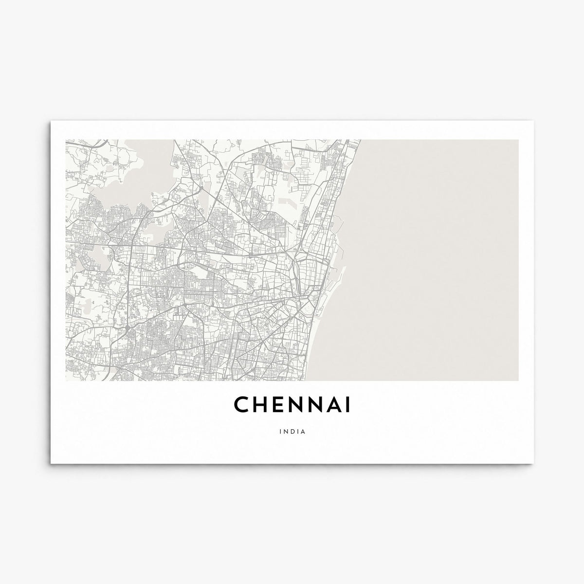 Chennai Map Poster, print only (unframed)