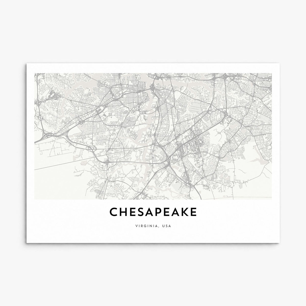 Chesapeake Map Poster, print only (unframed)