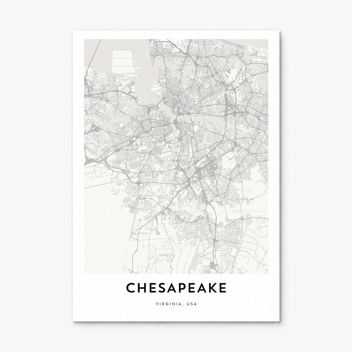 Chesapeake Map Poster, print only (unframed)