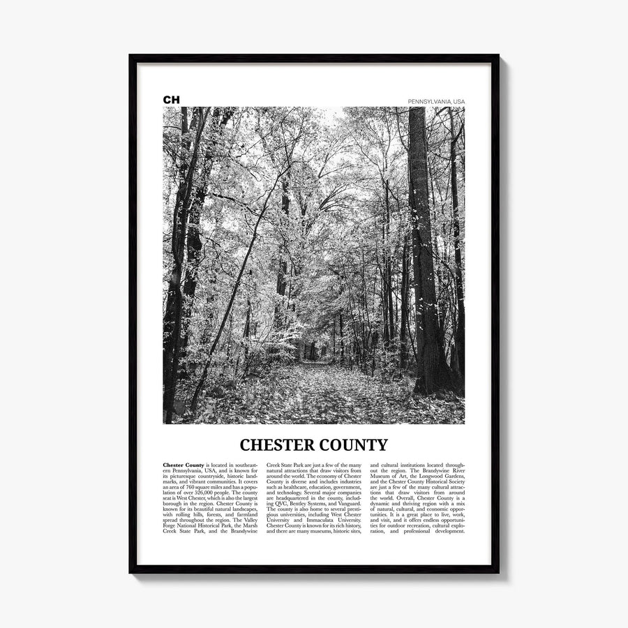 Chester County Newspaper Poster, framed poster mockup