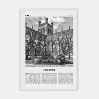 Chester No 1 Poster White Wood / 8x12 in Nbourhood Travel B&W Poster