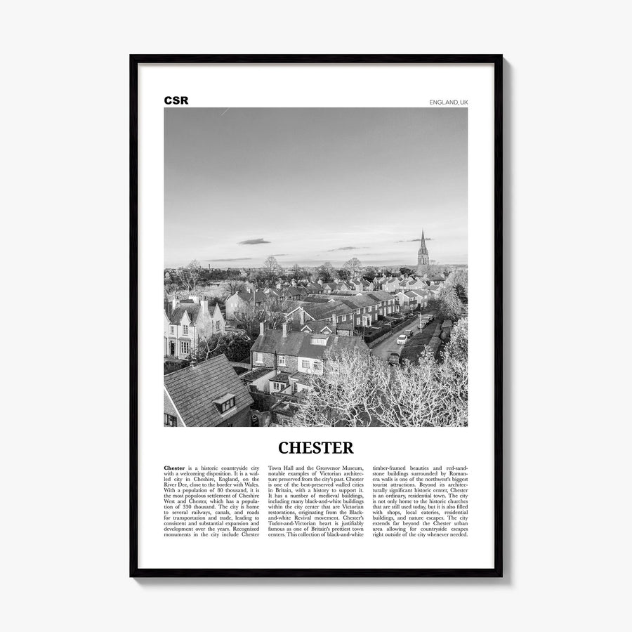 Chester Newspaper No 2 Poster, framed poster mockup