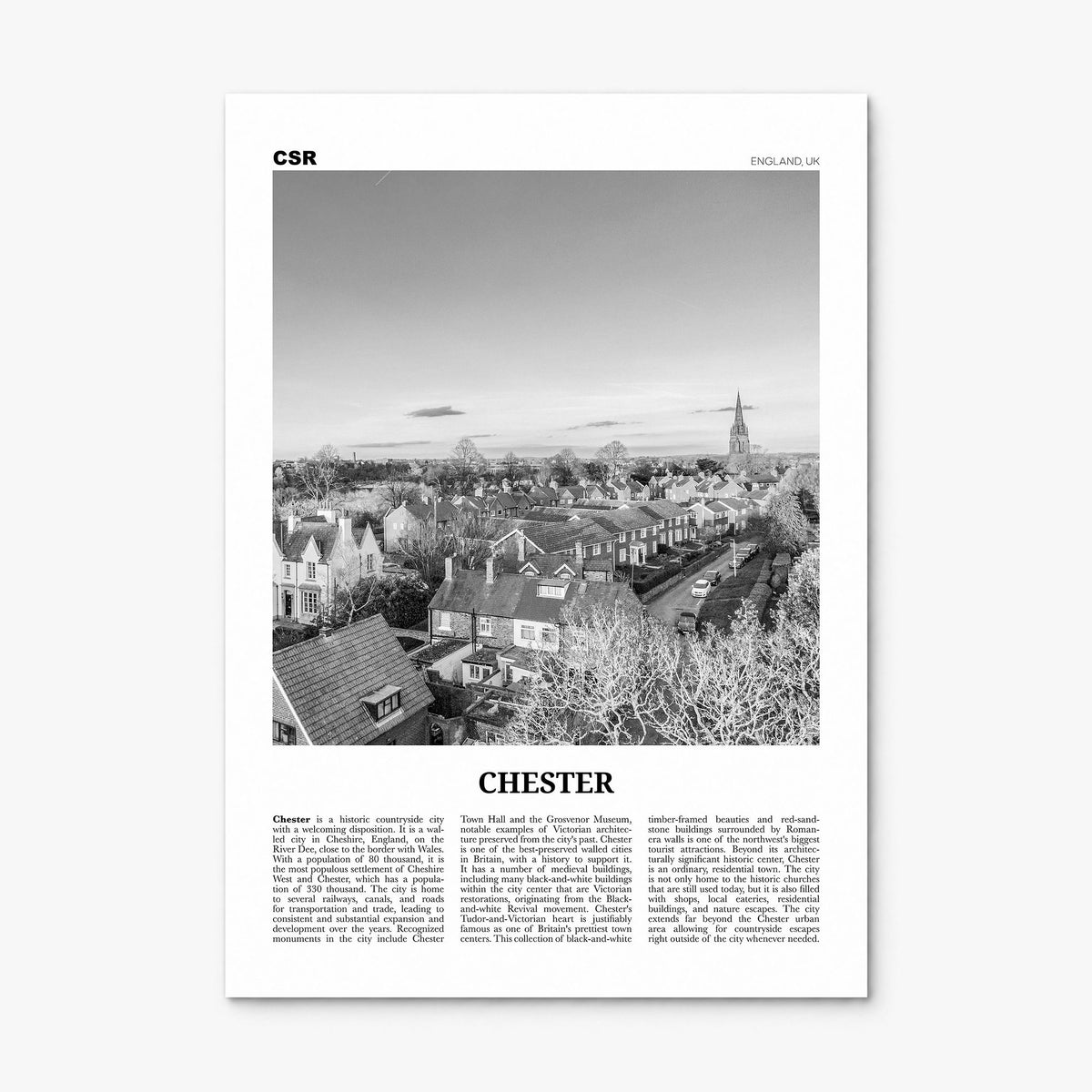 Chester Newspaper No 2 Poster, print only (unframed)