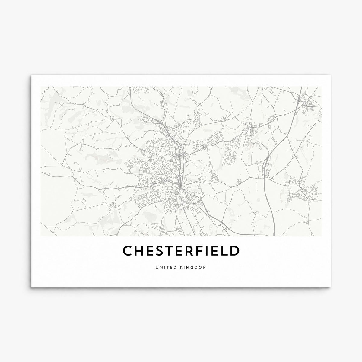 Chesterfield Map Poster, print only (unframed)