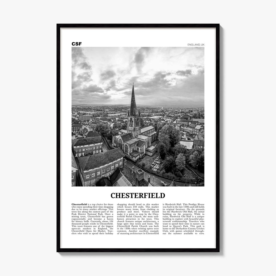Chesterfield Newspaper Poster, framed poster mockup